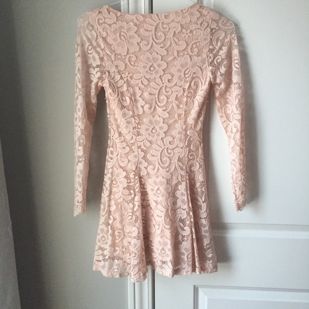 NWOT beautiful blush lace lined dress - Picture 6 of 6
